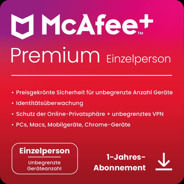 McAfee+ Premium Individual Security (1 felhasználó / 1 év) (EU)